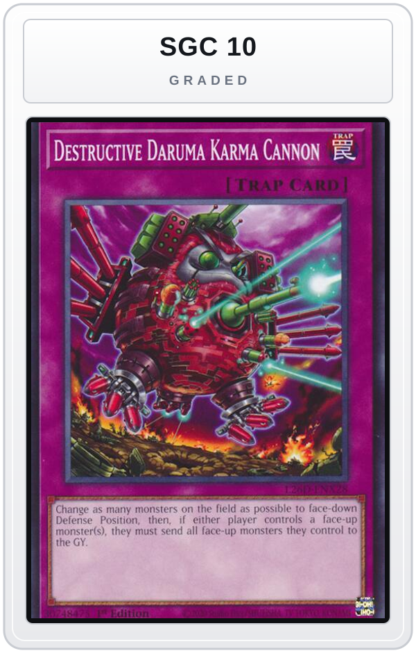 Graded - Destructive Daruma Karma Cannon — SGC 10 graded overlay