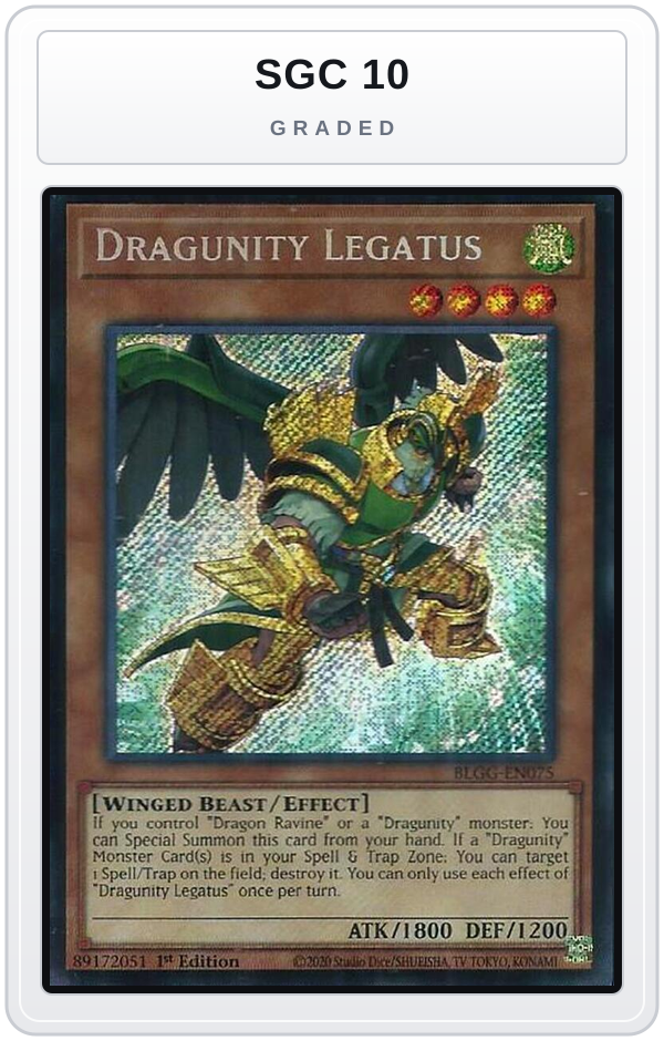 Graded - Dragunity Legatus — SGC 10 graded overlay