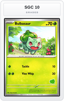 Graded - Bulbasaur — SGC 10 graded overlay