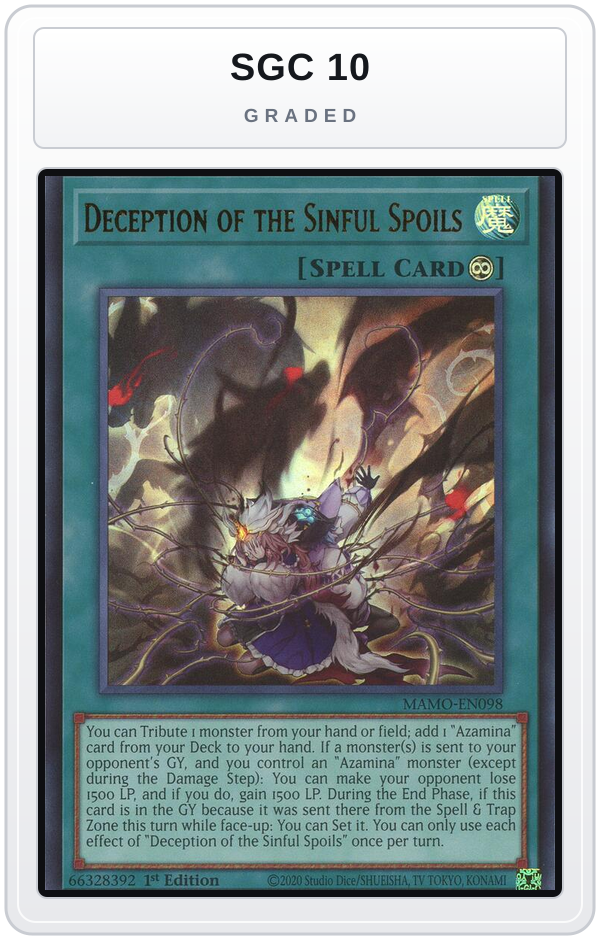 Graded - Deception of the Sinful Spoils — SGC 10 graded overlay