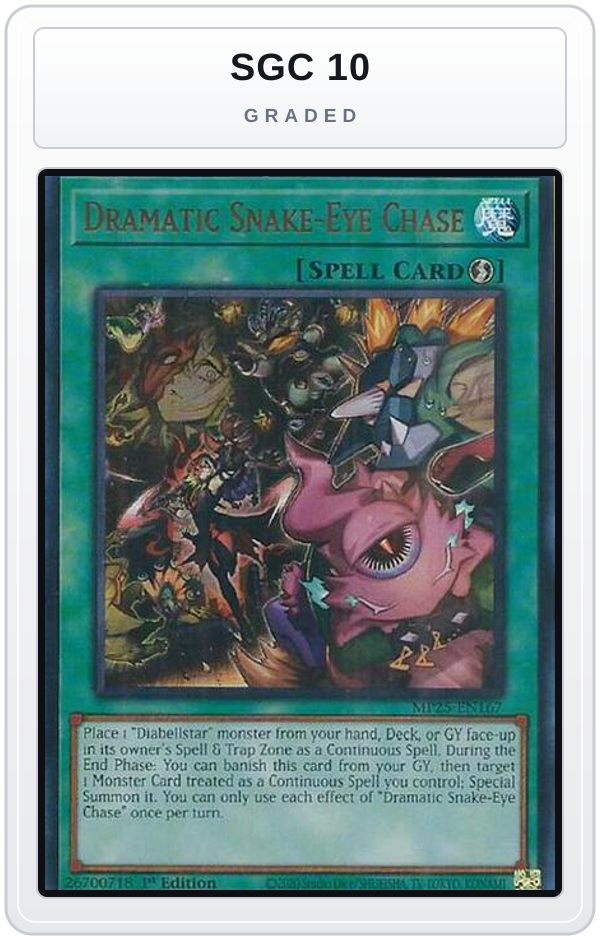 Graded - Dramatic Snake-Eye Chase — SGC 10 graded overlay