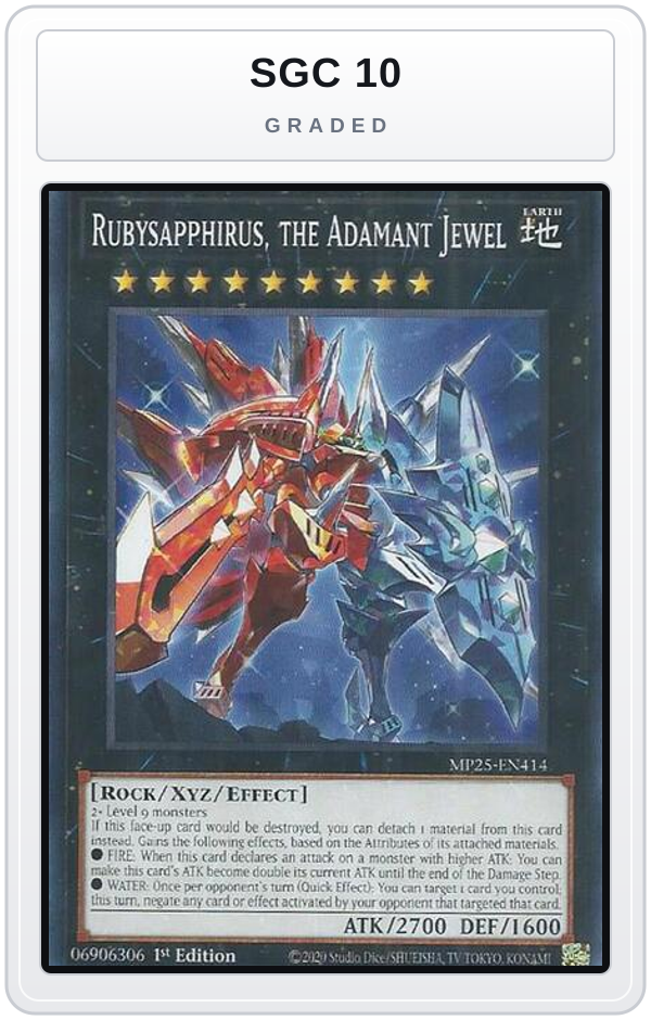 Graded - Rubysapphirus, the Adamant Jewel — SGC 10 graded overlay