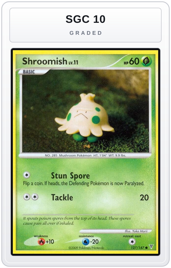 Graded - Shroomish — SGC 10 graded overlay