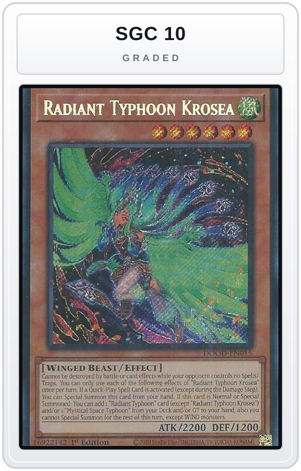 Graded - Radiant Typhoon Krosea — SGC 10 graded overlay