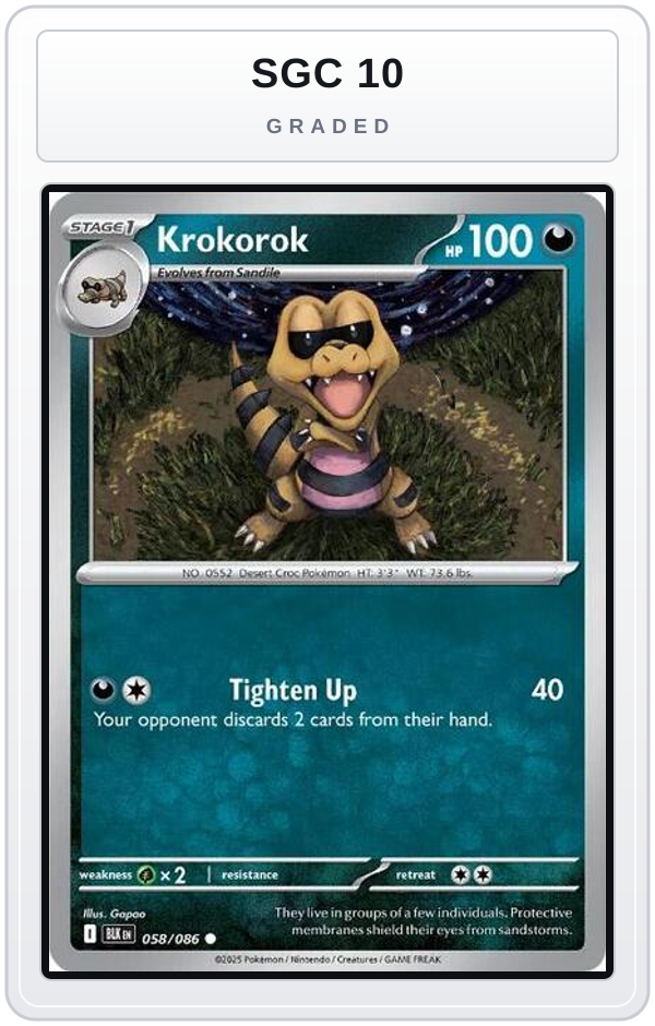 Graded - Krokorok — SGC 10 graded overlay
