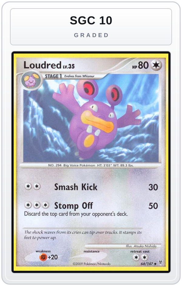 Graded - Loudred — SGC 10 graded overlay
