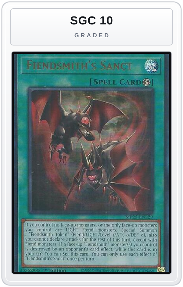 Graded - Fiendsmith's Sanct — SGC 10 graded overlay