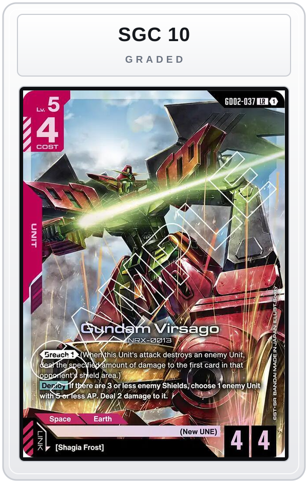 Graded - Gundam Virsago — SGC 10 graded overlay