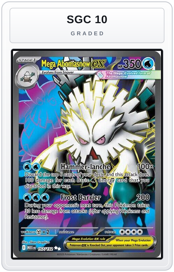 Graded - Mega Abomasnow ex - 157/132 — SGC 10 graded overlay