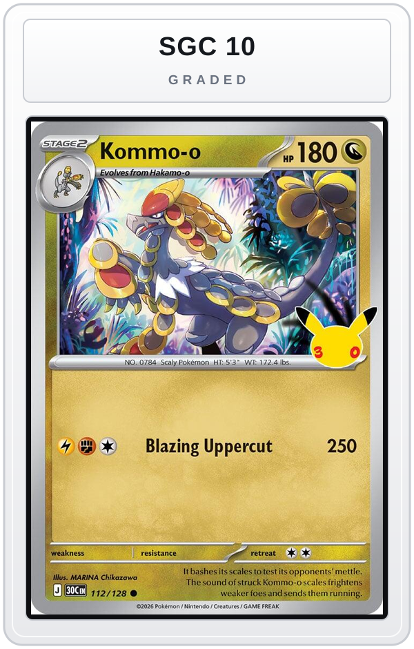 Graded - Kommo-o — SGC 10 graded overlay