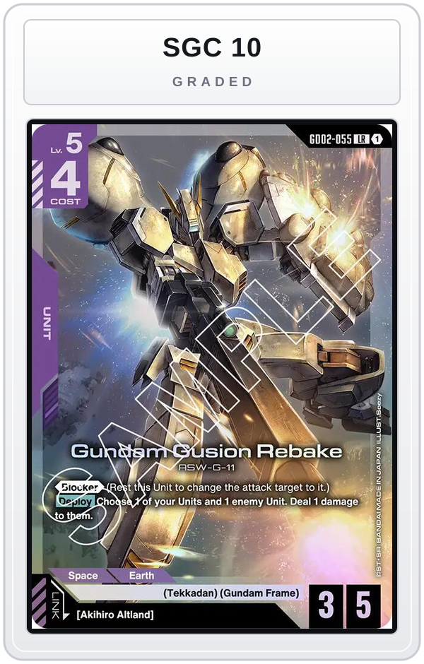 Graded - Gundam Gusion Rebake — SGC 10 graded overlay
