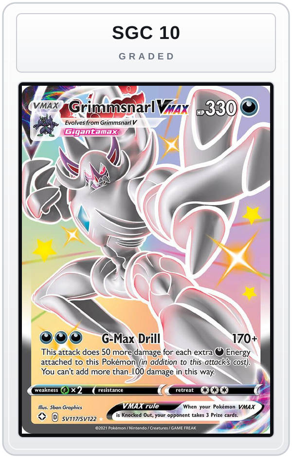Graded - Grimmsnarl VMAX — SGC 10 graded overlay
