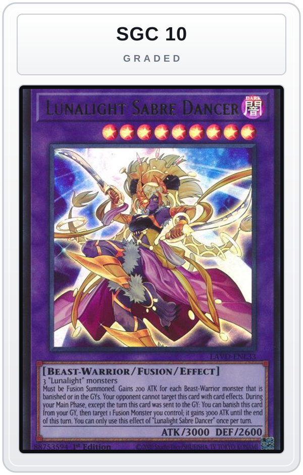Graded - Lunalight Sabre Dancer — SGC 10 graded overlay