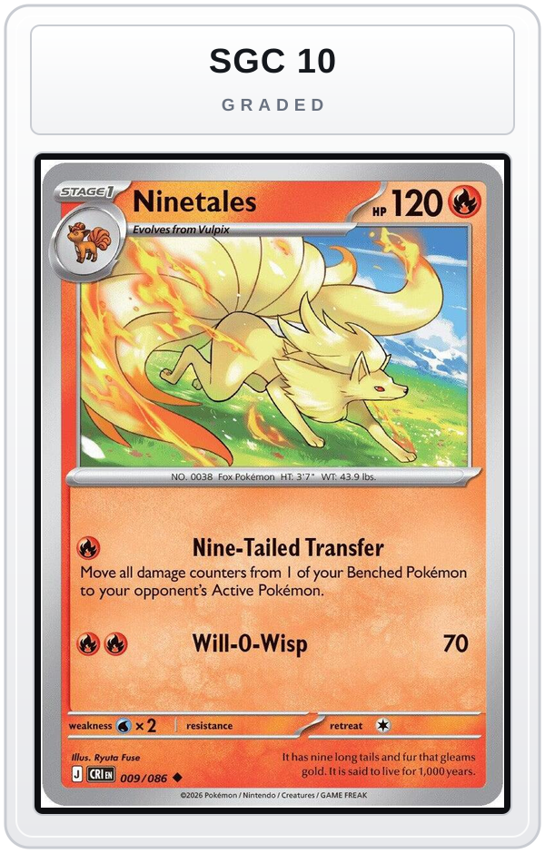 Graded - Ninetales — SGC 10 graded overlay