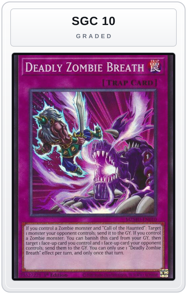 Graded - Deadly Zombie Breath — SGC 10 graded overlay