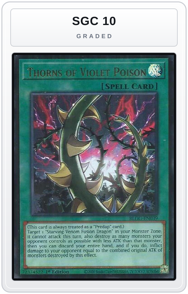 Graded - Thorns of Violet Poison — SGC 10 graded overlay