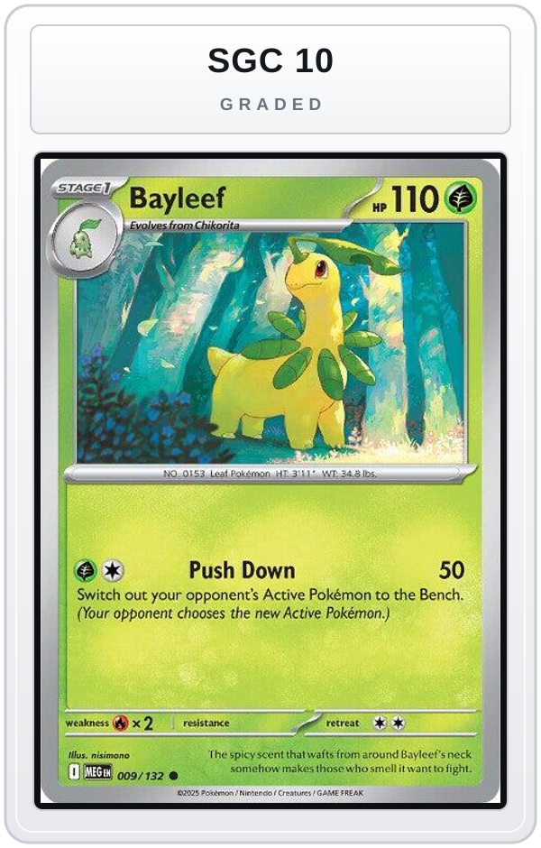 Graded - Bayleef — SGC 10 graded overlay