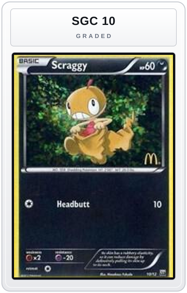 Graded - Scraggy - 10/12 — SGC 10 graded overlay
