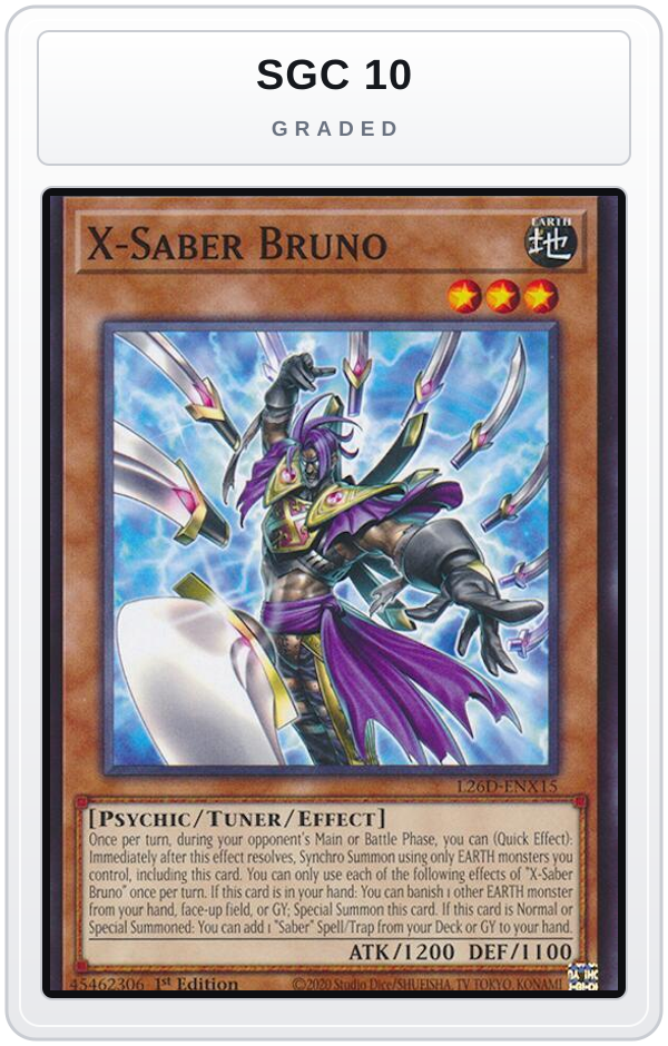 Graded - X-Saber Bruno — SGC 10 graded overlay