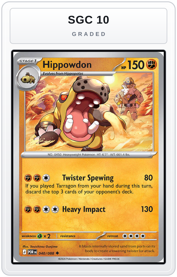 Graded - Hippowdon — SGC 10 graded overlay