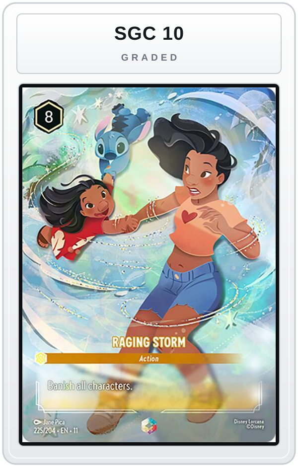 Graded - Raging Storm (Enchanted) — SGC 10 graded overlay