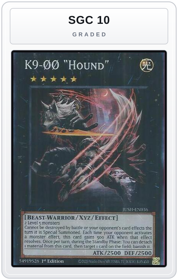 Graded - K9-00 "Hound" (Super Rare) — SGC 10 graded overlay