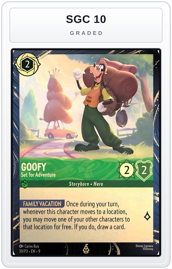 Graded - Goofy - Set for Adventure — SGC 10 graded overlay