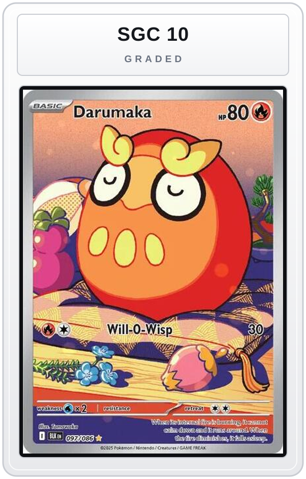 Graded - Darumaka - 097/086 — SGC 10 graded overlay