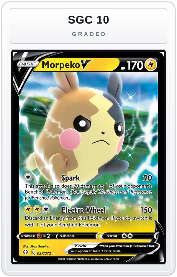 Graded - Morpeko V — SGC 10 graded overlay