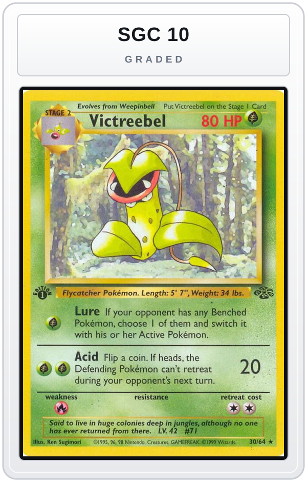 Graded - Victreebel (30) — SGC 10 graded overlay