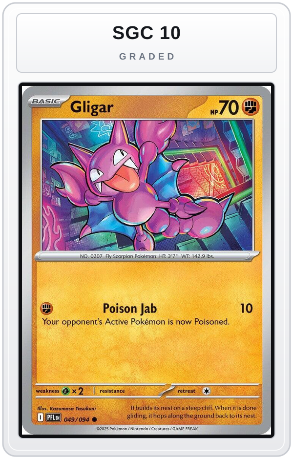 Graded - Gligar — SGC 10 graded overlay