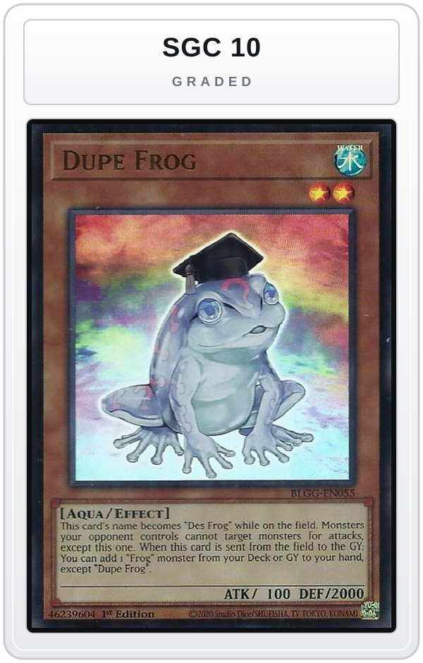 Graded - Dupe Frog — SGC 10 graded overlay