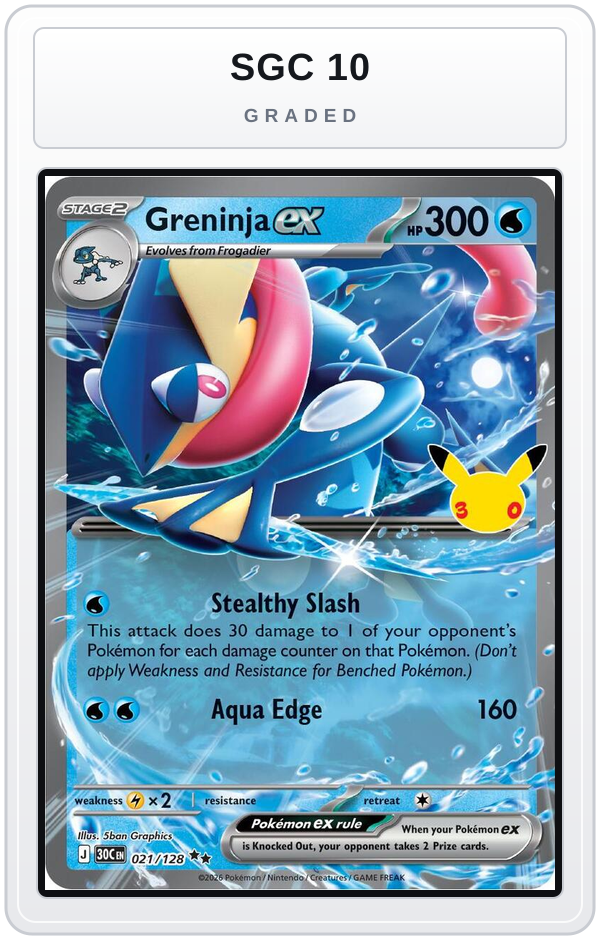 Graded - Greninja ex — SGC 10 graded overlay