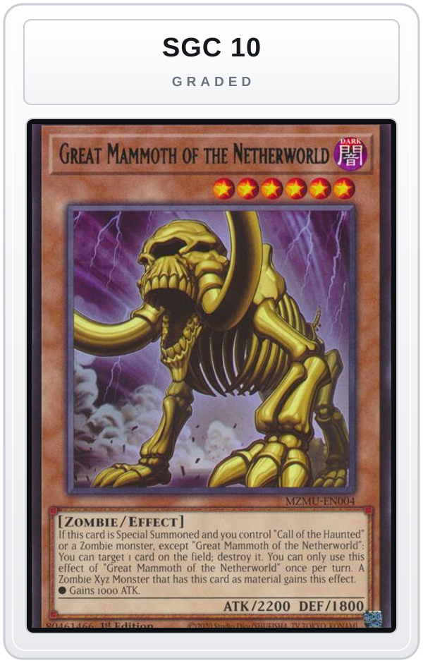 Graded - Great Mammoth of the Netherworld — SGC 10 graded overlay