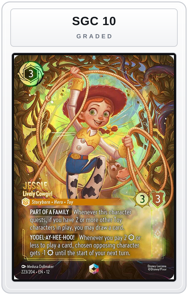 Graded - Jessie - Lively Cowgirl (Enchanted) — SGC 10 graded overlay