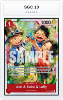 Graded - Ace & Sabo & Luffy — SGC 10 graded overlay