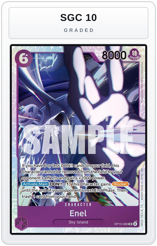 Graded - Enel (OP15-060) — SGC 10 graded overlay