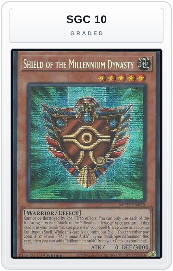 Graded - Shield of the Millennium Dynasty — SGC 10 graded overlay