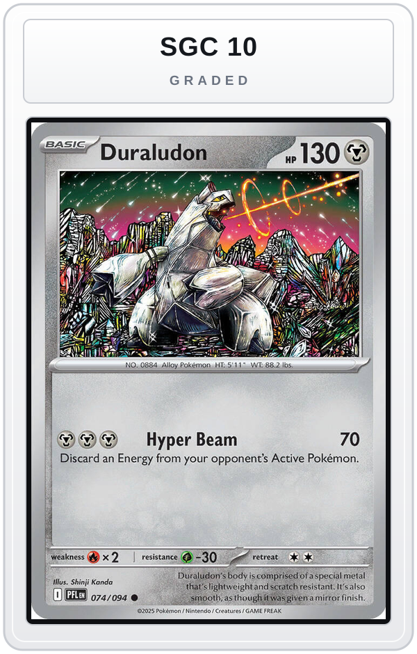 Graded - Duraludon — SGC 10 graded overlay