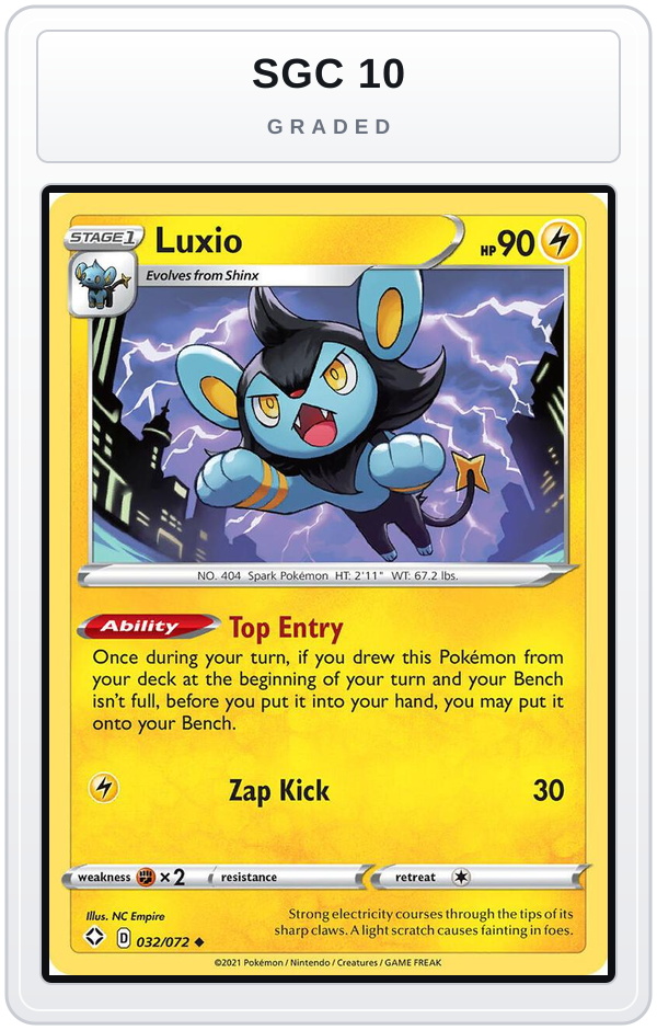 Graded - Luxio — SGC 10 graded overlay