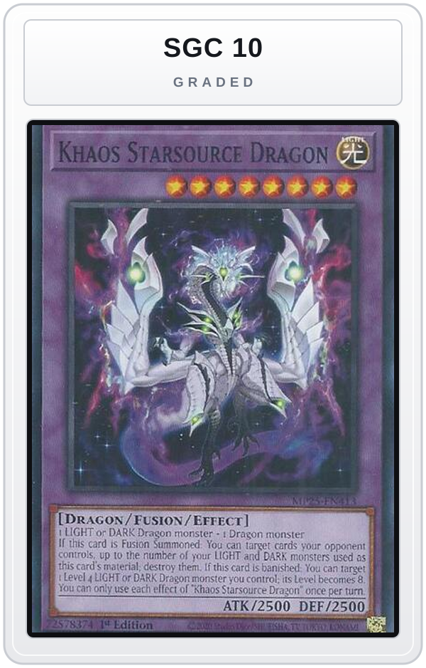 Graded - Khaos Starsource Dragon — SGC 10 graded overlay