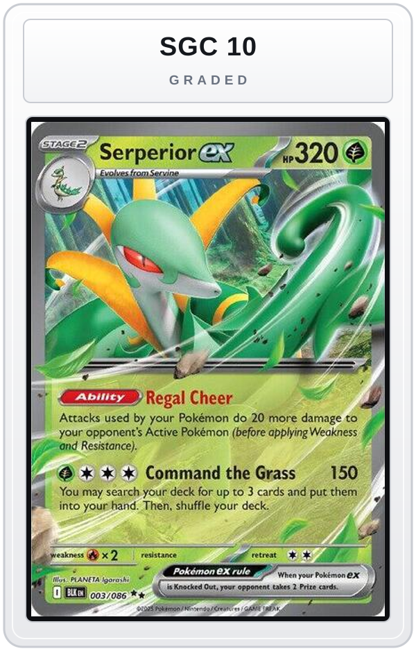 Graded - Serperior ex — SGC 10 graded overlay