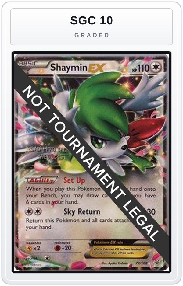 Graded - Shaymin EX - 2016 (Shunto Sadahiro) — SGC 10 graded overlay