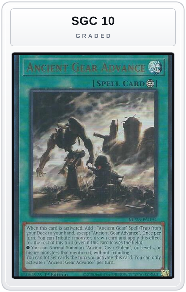 Graded - Ancient Gear Advance — SGC 10 graded overlay