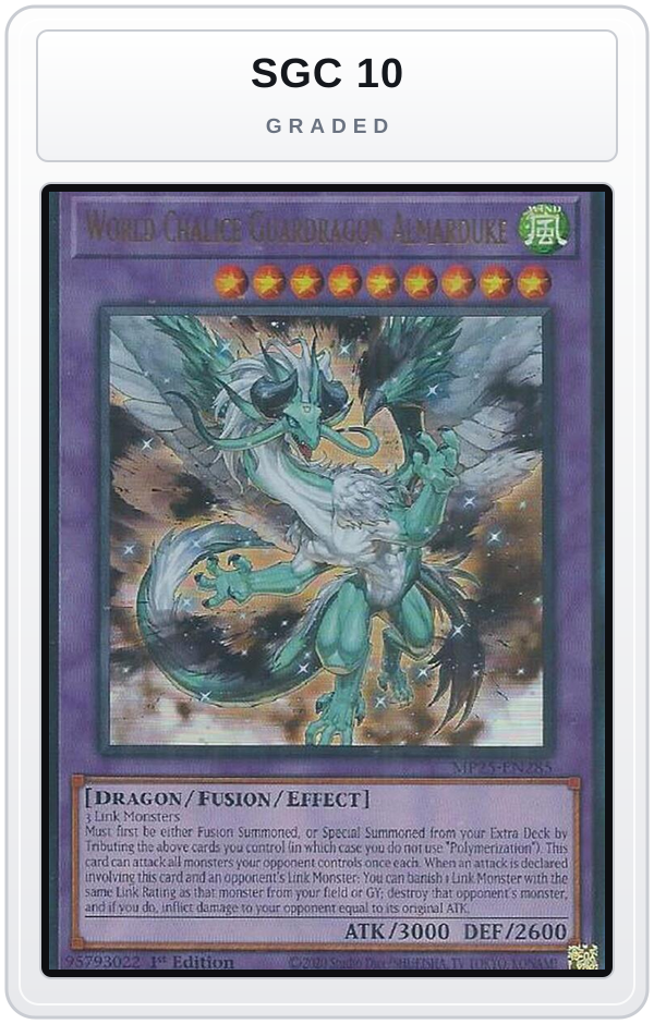 Graded - World Chalice Guardragon Almarduke — SGC 10 graded overlay