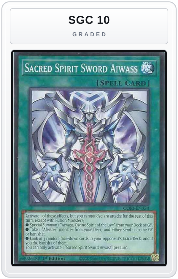 Graded - Sacred Spirit Sword Aiwass — SGC 10 graded overlay