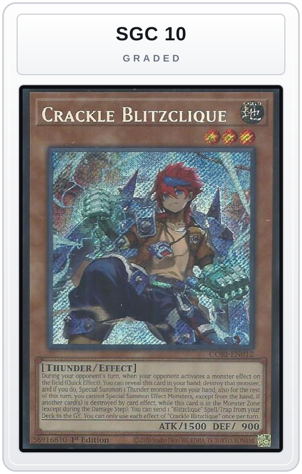 Graded - Crackle Blitzclique — SGC 10 graded overlay
