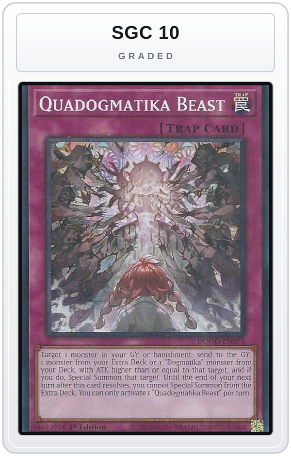 Graded - Quadogmatika Beast — SGC 10 graded overlay