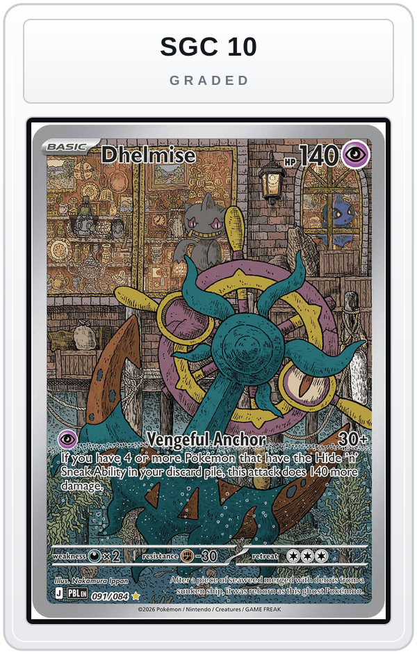 Graded - Dhelmise - 091/084 — SGC 10 graded overlay