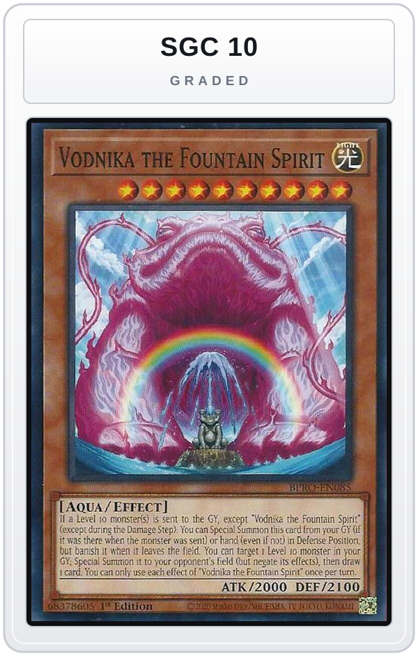 Graded - Vodnika the Fountain Spirit — SGC 10 graded overlay